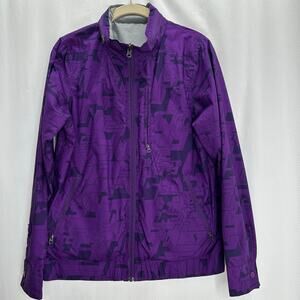 Stussy girls purple reversible jacket large gray